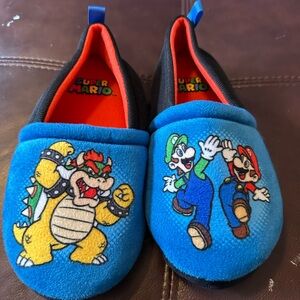 Nintendo Super Mario Black and Blue Slippers